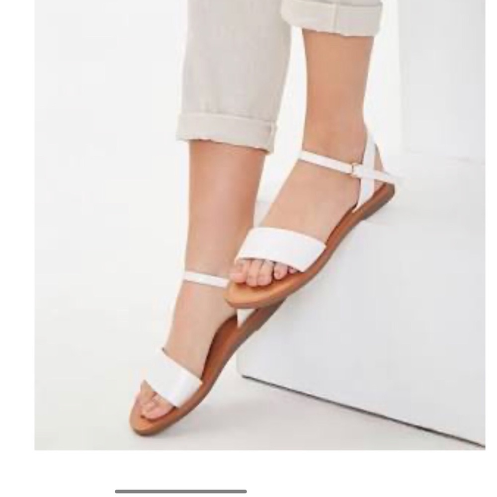 Faux Leather Flat Sandals✨